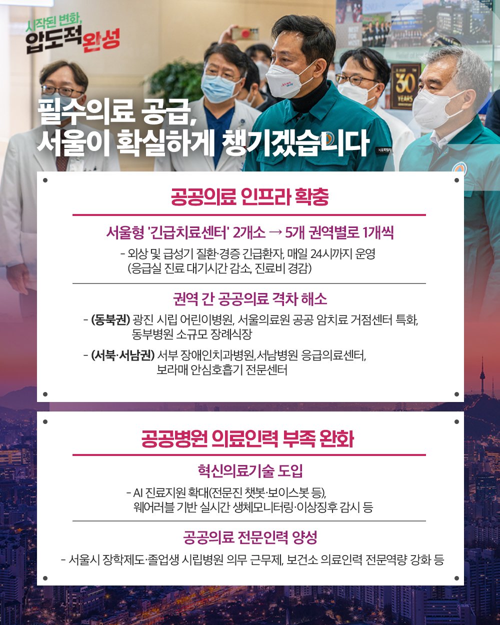 필수의료 공급, 서울이 확실하게 챙기겠습니다